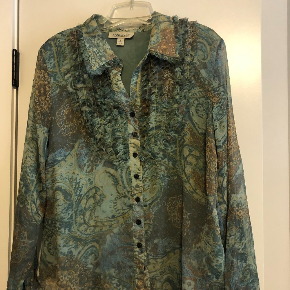 Coldwater Creek Gauzy blouse (L)